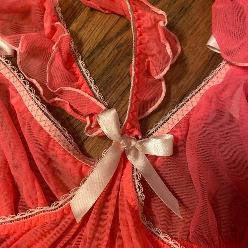 Vintage Y2K Victoria's Secret Pink Babydoll Chemise - Picture 6 of 6